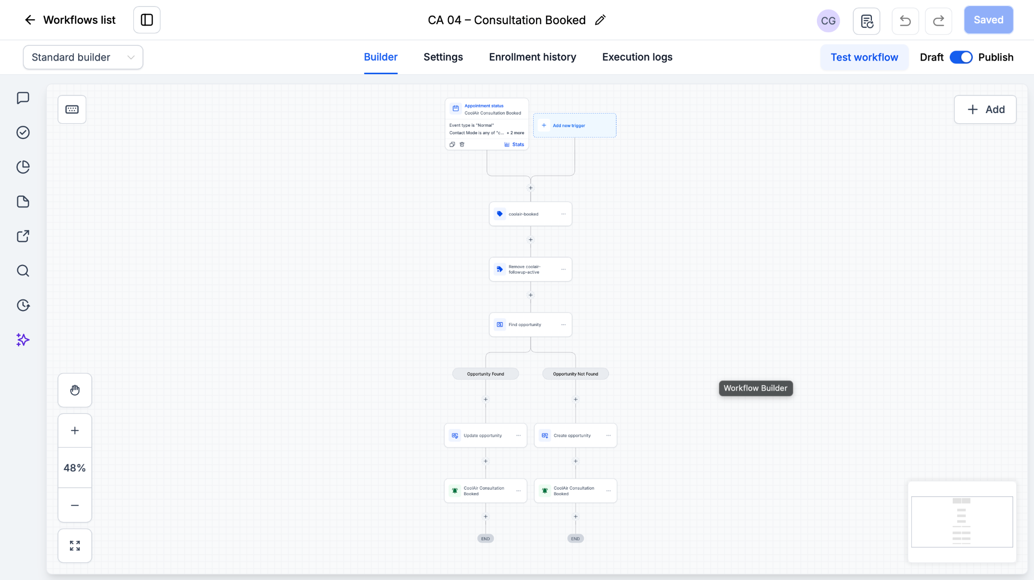 CA 04 Consultation Booked workflow
